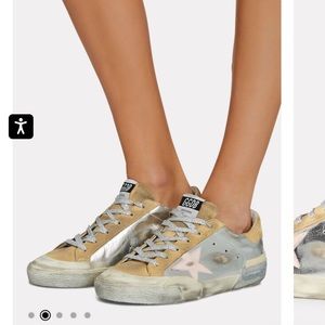 GOLDEN GOOSE
Superstar Metallic Leather Low-Top Sneakers